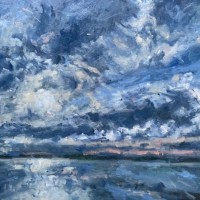 “Last day of winter, Strangford” Oil on canvas 60cm x 50cm x 4cm